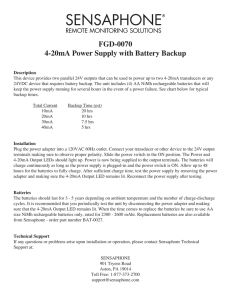 FGD-0070 4-20mA Power Supply with Battery Backup