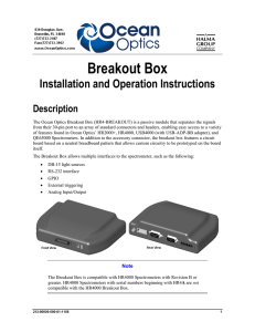 HR4 Breakout Box Installation and Operation
