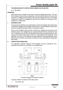 Behavior of contactors during voltage dips.