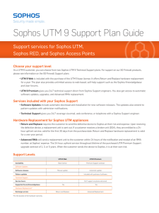 Sophos UTM 9 Support Plan Guide