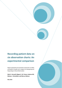 Recording patient data on six observation charts: An experimental