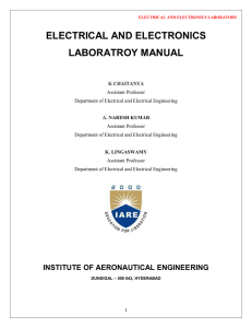 Electrical and Electronics Lab Manual