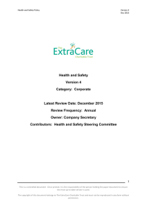 Health and Safety Version 4 Category: Corporate Latest Review