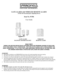 GATE ALARM with WIRELESS REMOTE ALARM