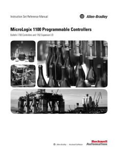 1763-RM001D-EN-P MicroLogix 1100 Programmable Controllers