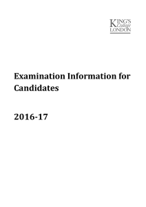 Examination Information for Candidates 2016-17