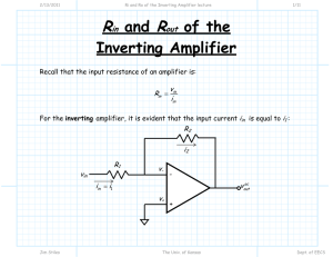 Rin and Rout of the Inverting Amplifier