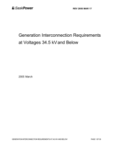 The Generation Interconnection Requirements at Voltages 34.5 kV