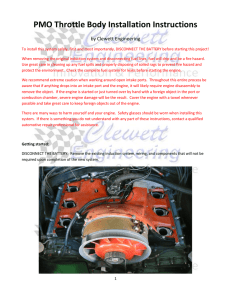 PMO Throttle Body Installation Instructions