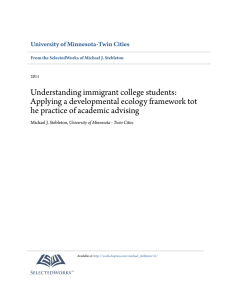 Understanding immigrant college students: Applying a