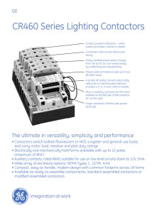 CR460 Series Lighting Contactors