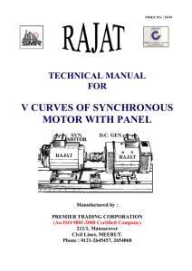 V CURVES OF SYNCHRONOUS MOTOR WITH PANEL