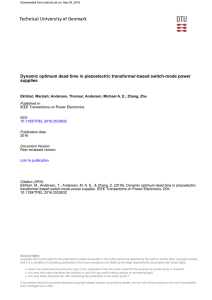 Dynamic optimum dead time in piezoelectric transformer