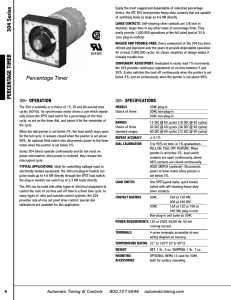 PERCENTAGE TIMER 304 Series