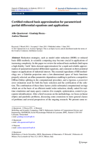 Certified reduced basis approximation for parametrized partial