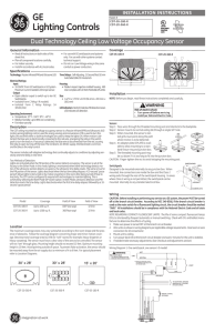 Dual Technology Ceiling Low Voltage Occupancy