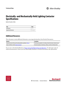 Electrically- and Mechanically-Held Lighting Contactor