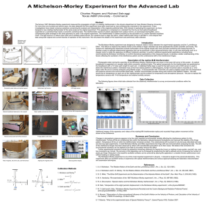 A Michelson-Morley Experiment for the Advanced Lab