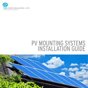 PV MOUNTING SYSTEMS INSTALLATION GUIDE