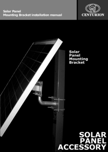 0.07.A.0033. Solar Panel Mounting Bracket installation