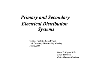 Primary and Secondary Electrical Distribution Systems