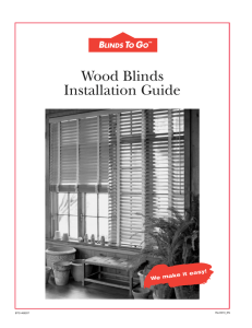 Wood Blinds Installation Guide