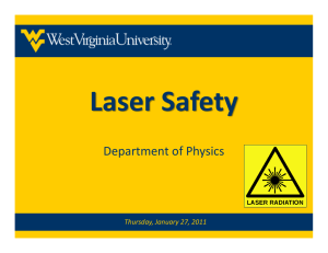 Laser Safety - Department of Physics