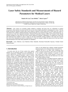 Laser, Medicine, Laser Radiation Safety Standards, Maximum