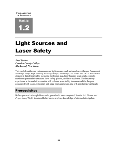 Light Sources and Laser Safety