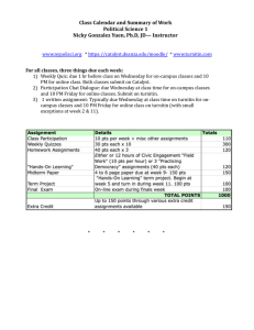 POLI 1-calendar summary- spring 2016 revision