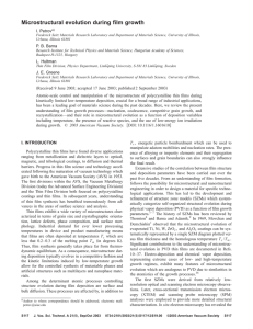 Microstructural evolution during film growth