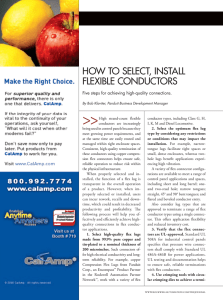 how to select, install flexible conductors