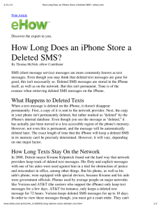 How Long Does an iPhone Store a Deleted SMS?