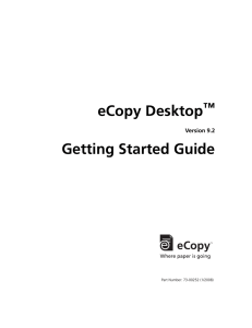 eCopy Desktop Getting Started Guide