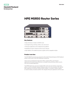 HPE MSR50 Router Series - Hewlett Packard Enterprise