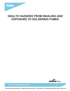 health hazards from inhaling and exposure to soldering fumes