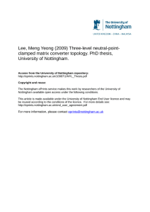 Three-level Neutral-point-clamped matrix converter topology