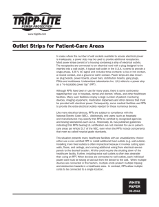 Outlet Strips for Patient-Care Areas