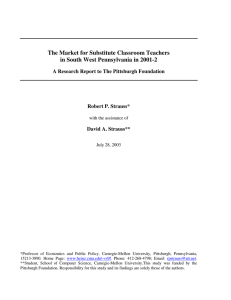 The Market for Substitute Classroom Teachers in