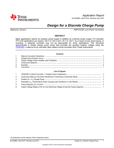 Discrete Charge Pump Design