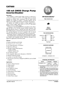 CAT660 - 100 mA CMOS Charge Pump Inverter/Doubler