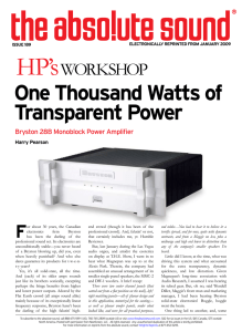 One Thousand Watts of Transparent Power
