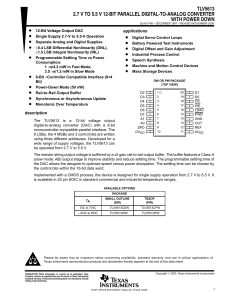 12-Bit Parallel Digital-to-Analog Converters With