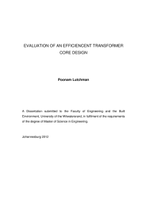 evaluation of an efficiencent transformer core design