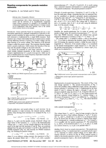 Reactive Components For Pseudo-resistive Networks