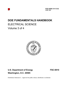 DOE Fundamentals Handbook Electrical Science Volume 3 of 4