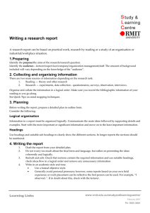 Writing a research report pdf