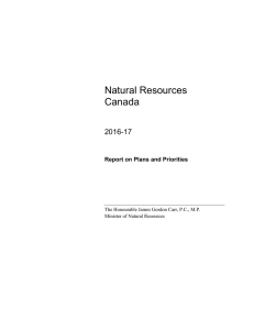 Natural Resources Canada, 2016–17 Report on Plans and Priorities