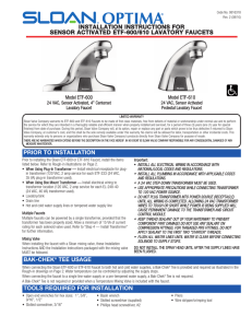 ETF 600/610 Installation Instructions