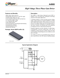 High Voltage Three Phase Gate Driver A4900